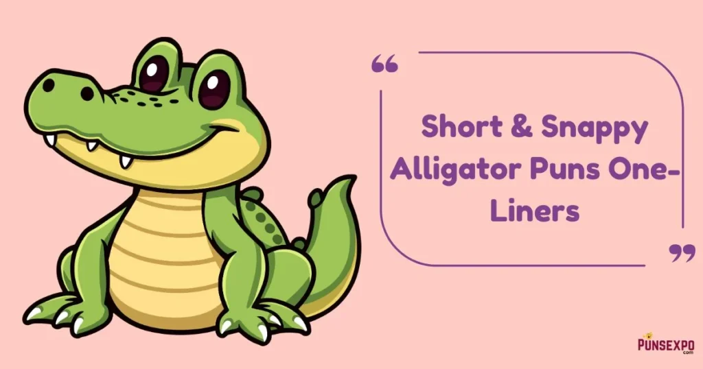 Short And Snappy Alligator Puns One Liners