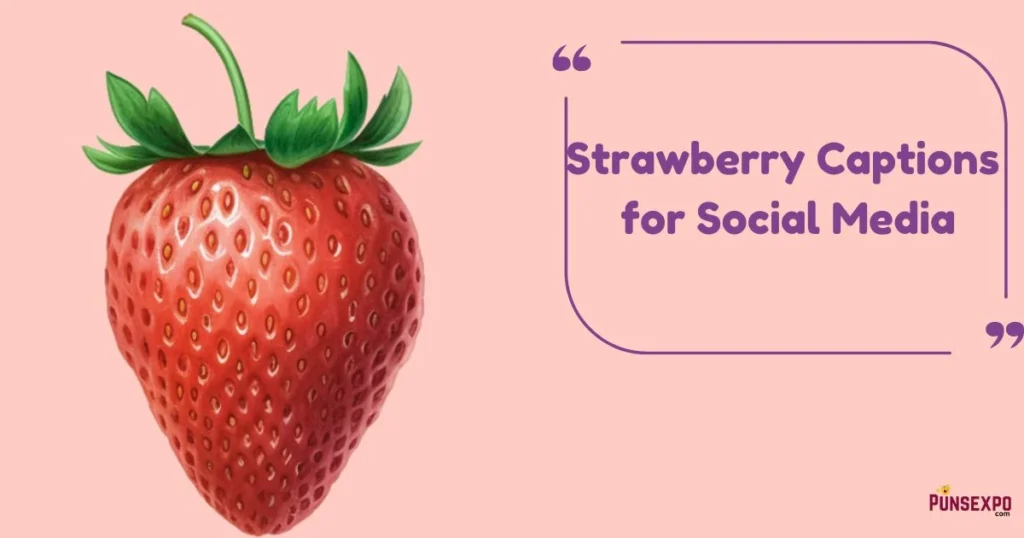Strawberry Captions For Social Media
