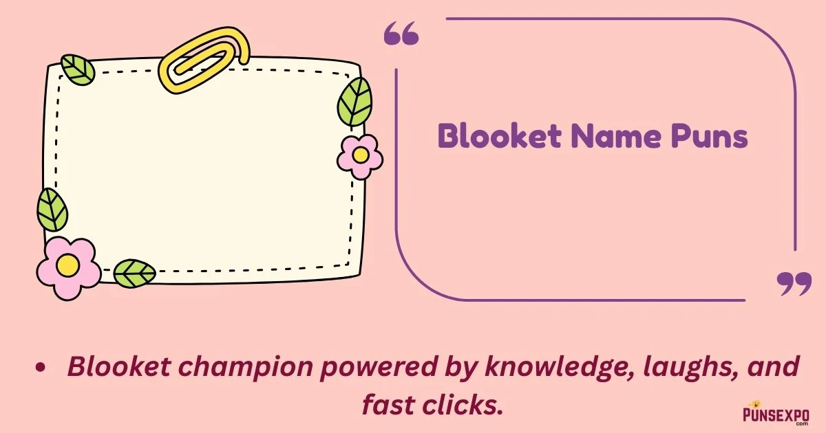 Blooket Name Puns